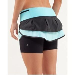 Lululemon Speed Squad Skirt Tonka Stripe Angle Blue Sz 10